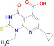 7-cyclopropyl-1-ethyl-2-mercapto-4-oxo-1,4-dihydropyrido[2,3-d]pyrimidine-5-carboxylic acid