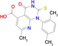 1-(2,5-dimethylphenyl)-2-mercapto-7-methyl-4-oxo-1,4-dihydropyrido[2,3-d]pyrimidine-5-carboxylic a…