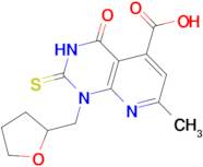 2-mercapto-7-methyl-4-oxo-1-(tetrahydrofuran-2-ylmethyl)-1,4-dihydropyrido[2,3-d]pyrimidine-5-carb…