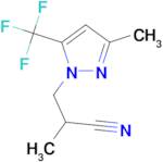 2-methyl-3-[3-methyl-5-(trifluoromethyl)-1H-pyrazol-1-yl]propanenitrile