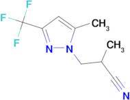 2-methyl-3-[5-methyl-3-(trifluoromethyl)-1H-pyrazol-1-yl]propanenitrile