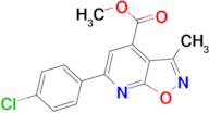 methyl 6-(4-chlorophenyl)-3-methylisoxazolo[5,4-b]pyridine-4-carboxylate