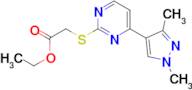 ethyl {[4-(1,3-dimethyl-1H-pyrazol-4-yl)pyrimidin-2-yl]thio}acetate