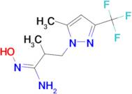 (1E)-N'-hydroxy-2-methyl-3-[5-methyl-3-(trifluoromethyl)-1H-pyrazol-1-yl]propanimidamide