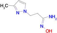 (1E)-N'-hydroxy-3-(3-methyl-1H-pyrazol-1-yl)propanimidamide