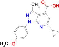 6-cyclopropyl-1-(4-methoxyphenyl)-3-methyl-1H-pyrazolo[3,4-b]pyridine-4-carboxylic acid