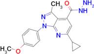 6-cyclopropyl-1-(4-methoxyphenyl)-3-methyl-1H-pyrazolo[3,4-b]pyridine-4-carbohydrazide