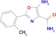 5-amino-2-(2-methylphenyl)-1,3-oxazole-4-carboxamide