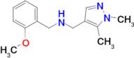 N-[(1,5-dimethyl-1H-pyrazol-4-yl)methyl]-N-(2-methoxybenzyl)amine