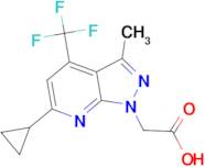 [6-cyclopropyl-3-methyl-4-(trifluoromethyl)-1H-pyrazolo[3,4-b]pyridin-1-yl]acetic acid