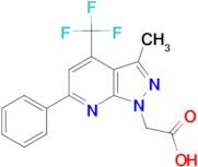 [3-methyl-6-phenyl-4-(trifluoromethyl)-1H-pyrazolo[3,4-b]pyridin-1-yl]acetic acid