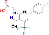 [6-(4-fluorophenyl)-3-methyl-4-(trifluoromethyl)-1H-pyrazolo[3,4-b]pyridin-1-yl]acetic acid