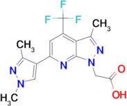 [6-(1,3-dimethyl-1H-pyrazol-4-yl)-3-methyl-4-(trifluoromethyl)-1H-pyrazolo[3,4-b]pyridin-1-yl]acet…