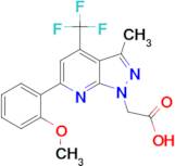[6-(2-methoxyphenyl)-3-methyl-4-(trifluoromethyl)-1H-pyrazolo[3,4-b]pyridin-1-yl]acetic acid