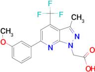 [6-(3-methoxyphenyl)-3-methyl-4-(trifluoromethyl)-1H-pyrazolo[3,4-b]pyridin-1-yl]acetic acid