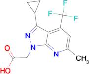 [3-cyclopropyl-6-methyl-4-(trifluoromethyl)-1H-pyrazolo[3,4-b]pyridin-1-yl]acetic acid