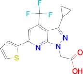 [3-cyclopropyl-6-thien-2-yl-4-(trifluoromethyl)-1H-pyrazolo[3,4-b]pyridin-1-yl]acetic acid