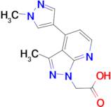 [3-methyl-4-(1-methyl-1H-pyrazol-4-yl)-1H-pyrazolo[3,4-b]pyridin-1-yl]acetic acid