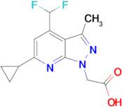 [6-cyclopropyl-4-(difluoromethyl)-3-methyl-1H-pyrazolo[3,4-b]pyridin-1-yl]acetic acid