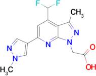 [4-(difluoromethyl)-3-methyl-6-(1-methyl-1H-pyrazol-4-yl)-1H-pyrazolo[3,4-b]pyridin-1-yl]acetic acid