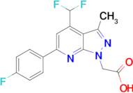 [4-(difluoromethyl)-6-(4-fluorophenyl)-3-methyl-1H-pyrazolo[3,4-b]pyridin-1-yl]acetic acid