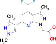 [4-(difluoromethyl)-6-(1,3-dimethyl-1H-pyrazol-4-yl)-3-methyl-1H-pyrazolo[3,4-b]pyridin-1-yl]acetic acid