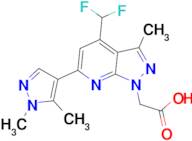 [4-(difluoromethyl)-6-(1,5-dimethyl-1H-pyrazol-4-yl)-3-methyl-1H-pyrazolo[3,4-b]pyridin-1-yl]acetic acid