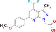 [4-(difluoromethyl)-6-(4-methoxyphenyl)-3-methyl-1H-pyrazolo[3,4-b]pyridin-1-yl]acetic acid