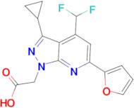 [3-cyclopropyl-4-(difluoromethyl)-6-(2-furyl)-1H-pyrazolo[3,4-b]pyridin-1-yl]acetic acid