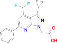 [3-cyclopropyl-4-(difluoromethyl)-6-phenyl-1H-pyrazolo[3,4-b]pyridin-1-yl]acetic acid