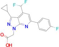 [3-cyclopropyl-4-(difluoromethyl)-6-(4-fluorophenyl)-1H-pyrazolo[3,4-b]pyridin-1-yl]acetic acid