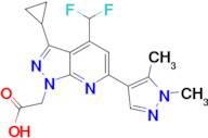 [3-cyclopropyl-4-(difluoromethyl)-6-(1,5-dimethyl-1H-pyrazol-4-yl)-1H-pyrazolo[3,4-b]pyridin-1-yl]acetic acid