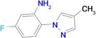 5-fluoro-2-(4-methyl-1H-pyrazol-1-yl)aniline