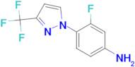 3-fluoro-4-[3-(trifluoromethyl)-1H-pyrazol-1-yl]aniline