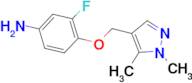 4-[(1,5-dimethyl-1H-pyrazol-4-yl)methoxy]-3-fluoroaniline