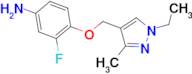 4-[(1-ethyl-3-methyl-1H-pyrazol-4-yl)methoxy]-3-fluoroaniline