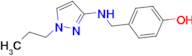 4-{[(1-propyl-1H-pyrazol-3-yl)amino]methyl}phenol