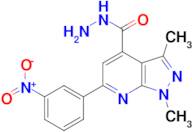 1,3-dimethyl-6-(3-nitrophenyl)-1H-pyrazolo[3,4-b]pyridine-4-carbohydrazide
