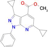 methyl 3,6-dicyclopropyl-1-phenyl-1H-pyrazolo[3,4-b]pyridine-4-carboxylate