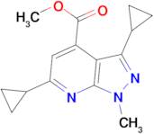 methyl 3,6-dicyclopropyl-1-methyl-1H-pyrazolo[3,4-b]pyridine-4-carboxylate