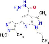 6-(1,5-dimethyl-1H-pyrazol-4-yl)-3-methyl-1-propyl-1H-pyrazolo[3,4-b]pyridine-4-carbohydrazide