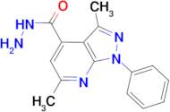 3,6-dimethyl-1-phenyl-1H-pyrazolo[3,4-b]pyridine-4-carbohydrazide