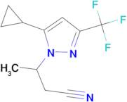3-[5-cyclopropyl-3-(trifluoromethyl)-1H-pyrazol-1-yl]butanenitrile