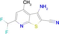 3-amino-6-(difluoromethyl)-4-methylthieno[2,3-b]pyridine-2-carbonitrile