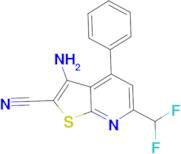 3-amino-6-(difluoromethyl)-4-phenylthieno[2,3-b]pyridine-2-carbonitrile