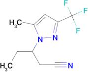 3-[5-methyl-3-(trifluoromethyl)-1H-pyrazol-1-yl]pentanenitrile