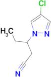 3-(4-chloro-1H-pyrazol-1-yl)pentanenitrile