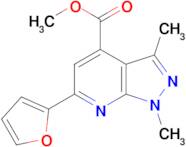 methyl 6-(2-furyl)-1,3-dimethyl-1H-pyrazolo[3,4-b]pyridine-4-carboxylate