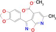 methyl 3-(1,3-benzodioxol-5-yl)-6-methylisoxazolo[5,4-b]pyridine-4-carboxylate