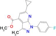 methyl 6-cyclopropyl-1-(4-fluorophenyl)-3-methyl-1H-pyrazolo[3,4-b]pyridine-4-carboxylate